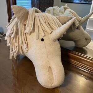 Fiona Walker England Handmade Organic Unicorn Head Wall Decor